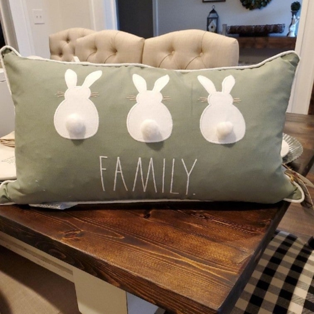 Rae dunn family Easter pillow